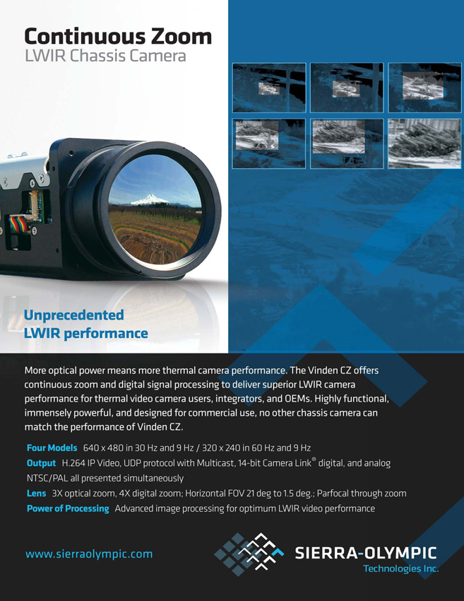 Sierra-Olympic Continuous Zoom Long-Wave IR Chassis Camera Ad