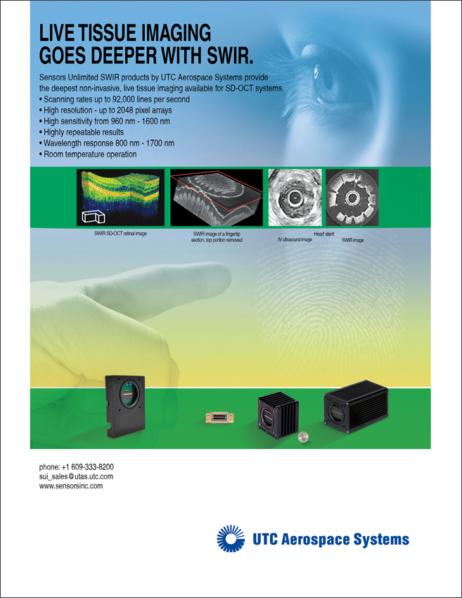 Sensors Unlimited/UTC SWIR Cameras for Live Tissue and Biomedical Imaging Ad